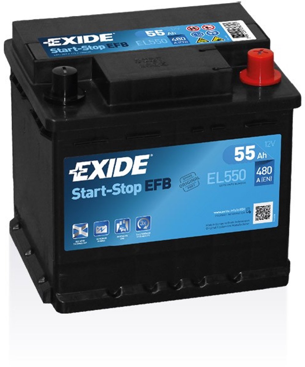 Exide Technologies EL550 Start-Stop 12V 55Ah EFB