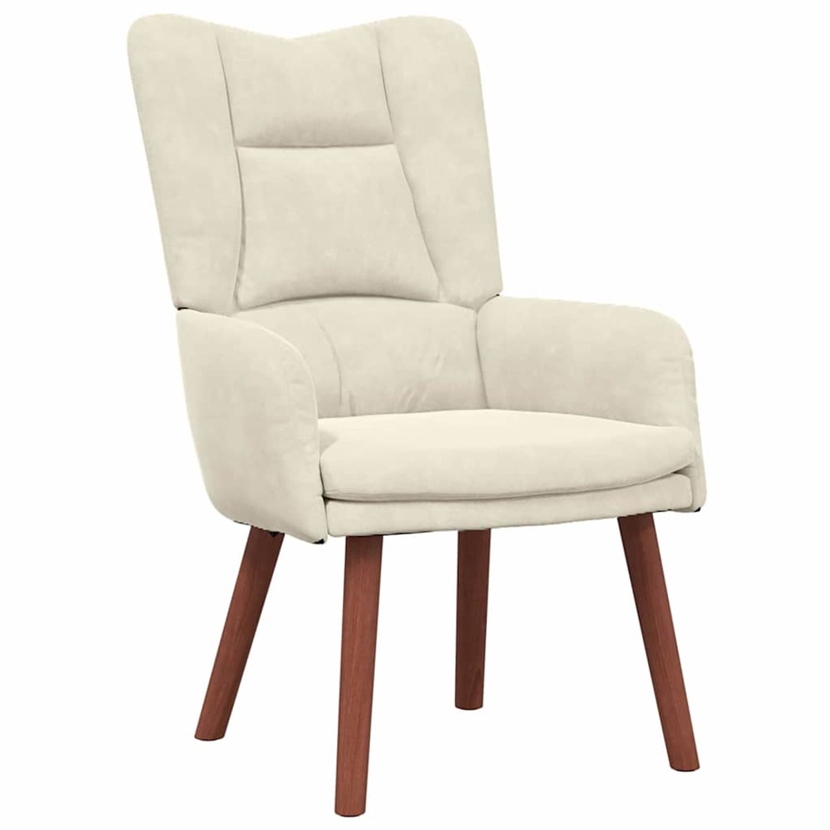 vidaXL Fauteuil - Crème - 63 - x - 67 - x - 94 - cm - Fluweel
