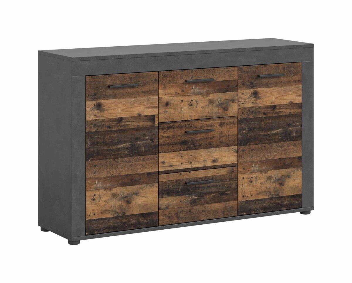 Furnilux Jam Sideboard Old Wood NB Matera NB - 35x80x125cm Bruin