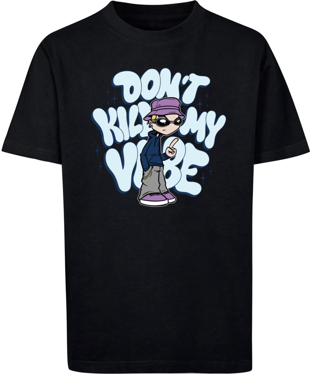 Mister Tee Kids Don’t Kill My Vibe Kinder T-shirt Kids 122/128 Zwart