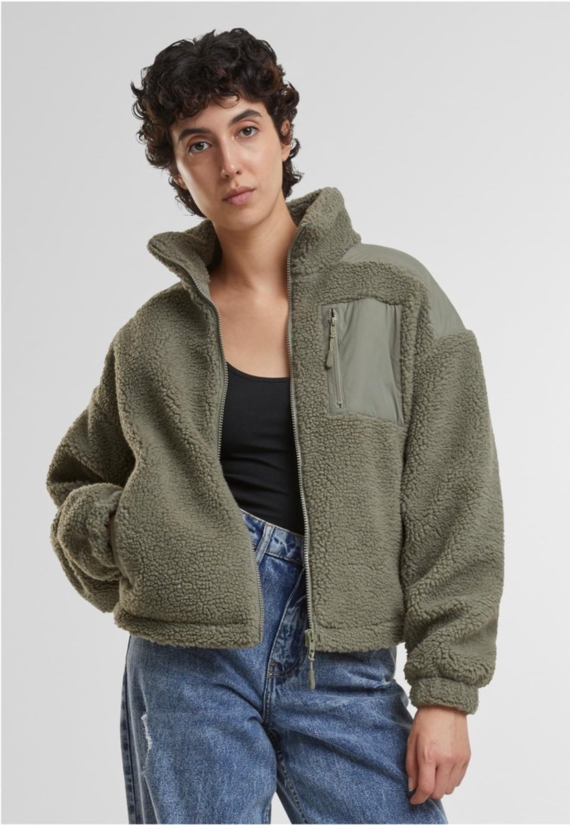 Urban Classics Sherpa Mix Jacket 3XL Groen