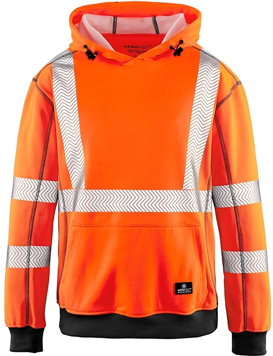 4PROTECT Warnschutz Hoodie Portland 3445 Leuchtorange-S