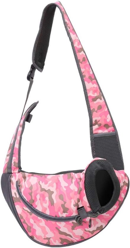 Trixie Buikdrager Sling - Hondendraagtas - 50x25x18 cm Pink Zwart