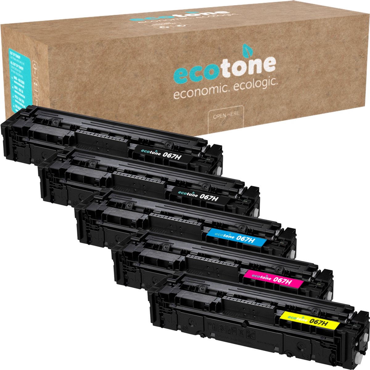 Ecopack (Replaces Canon 067H toner) 2xBL + 1xCMY - (BL 2x3130 Pages) (CMY 3x2350 Pages)
