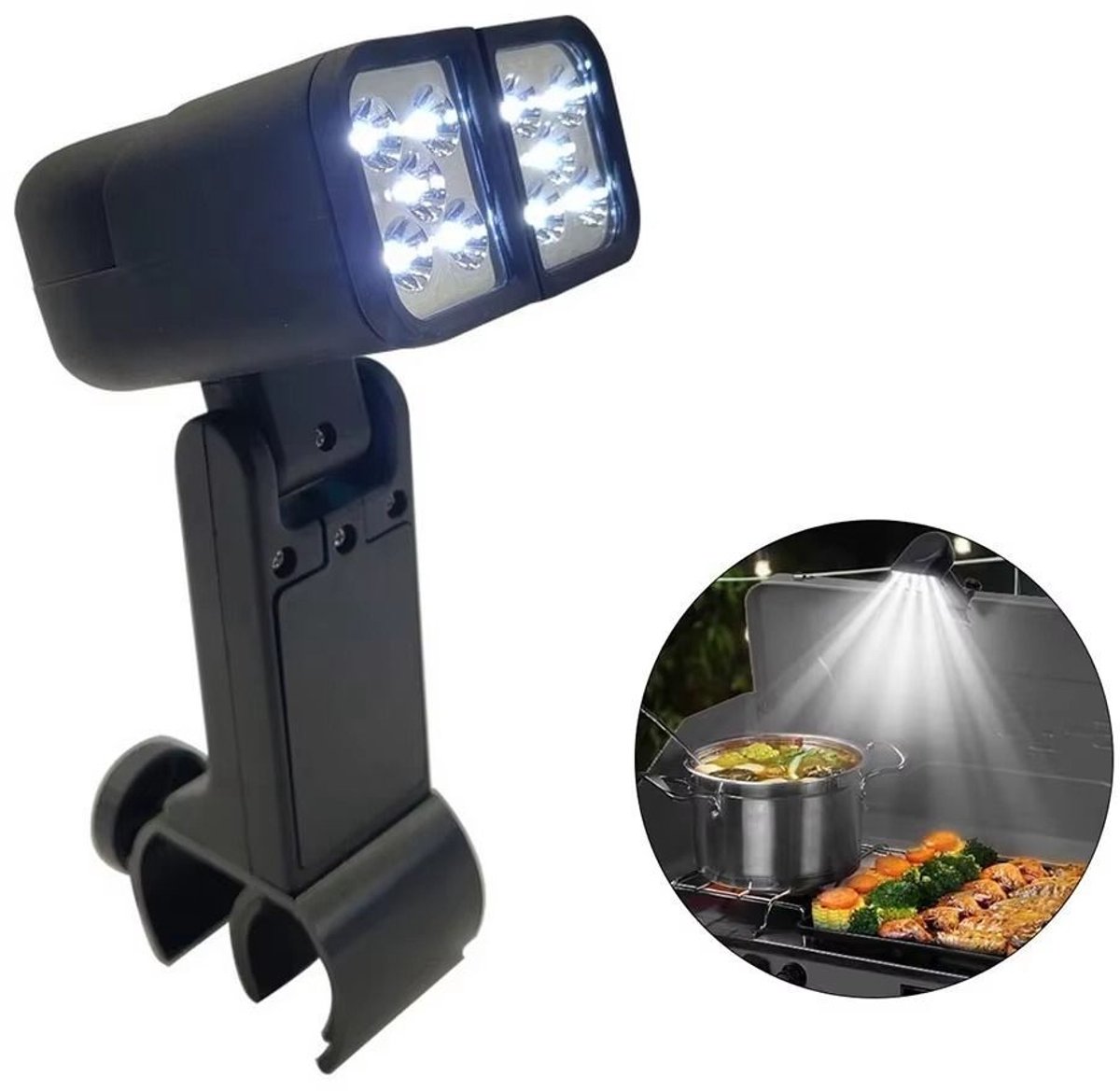 Grillverlichting Grillaccessoires Heldere dubbele lamp Kookgrill Circulatieverlichting