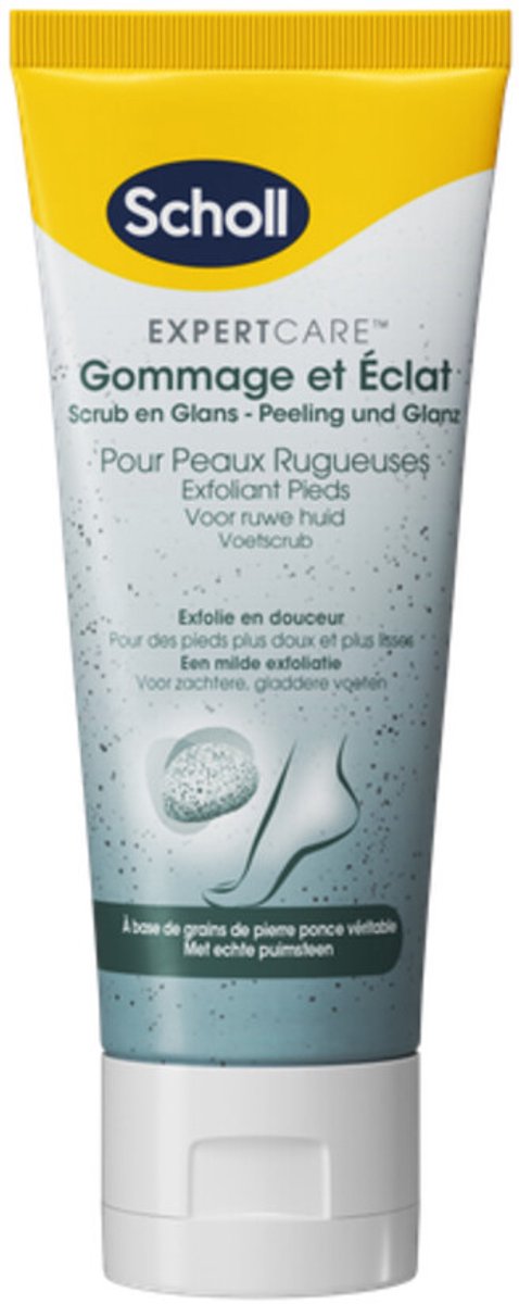 Dr. Scholl's Voeten Scrubcrème Polish & Glow - 3 x 75 ml - Voordeelverpakking