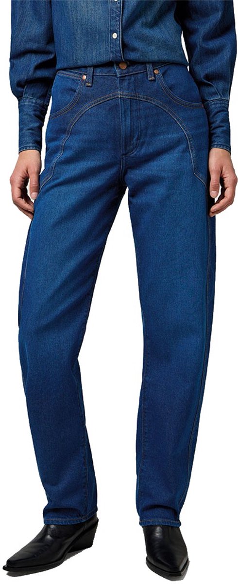 Wrangler Sleek Barrel Straight Fit Spijkerbroek 29 Vrouw Rustlers Retreat