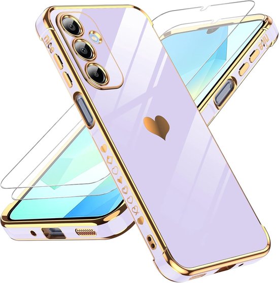 Geschikt voor Samsung Galaxy A16 4G / 5G , schokbestendig en krasbestendig zacht TPU lichtgewicht beschermhoesje voor Samsung A16 - Paars