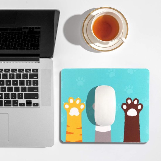 Gaming Muismat met Kat Motief - Antislip en Compact Ontwerp — afbeelding 3