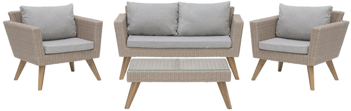 Beliani VITTORIA sofa set met tafel 70x71x135