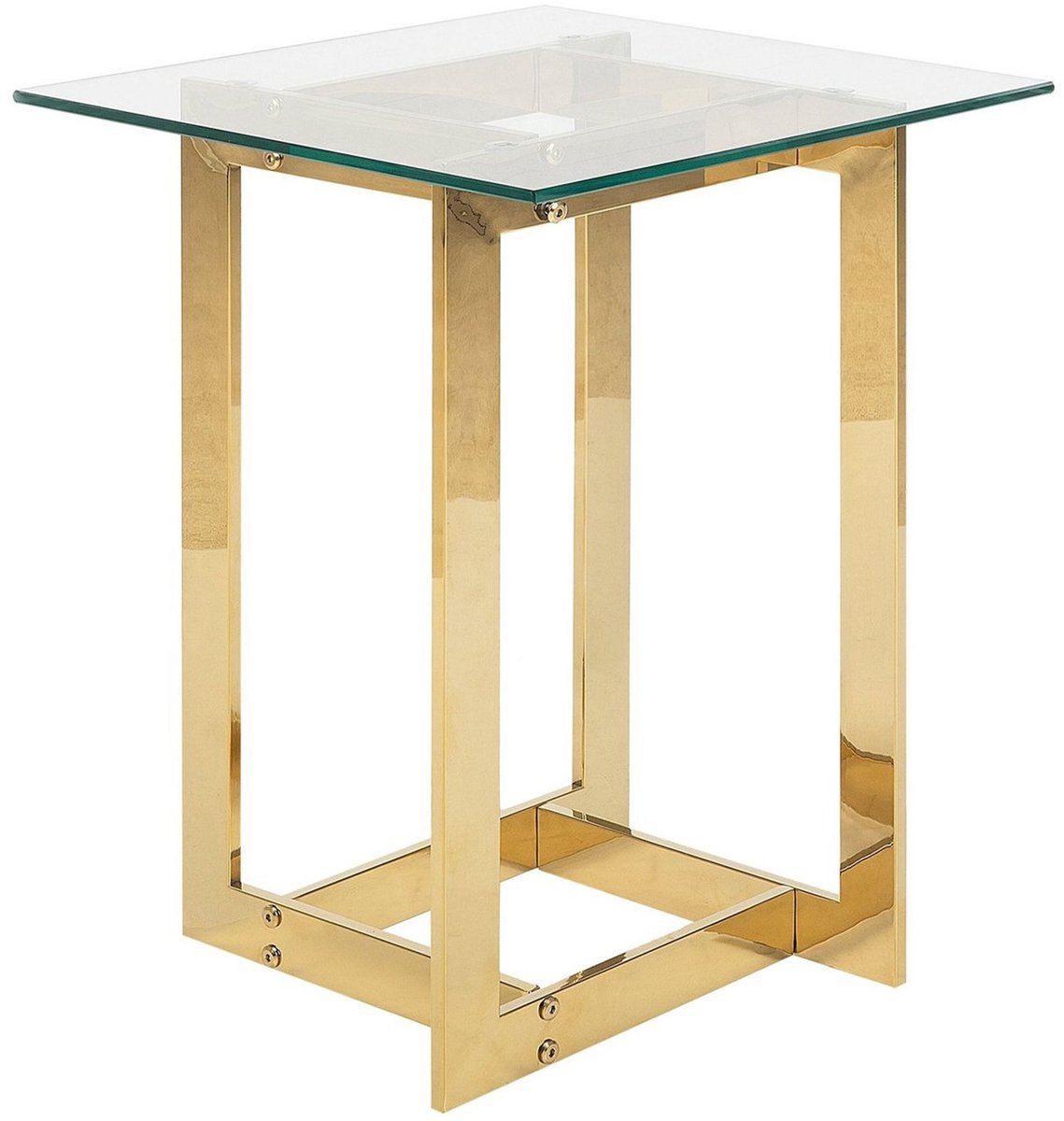 Beliani CRYSTAL - Bijzettafel - Goud - Glas
