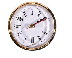 65MM Quartz Clock Insert Movement, Embedded Clock Insert Replacement, Round Quartz Movement Miniature Clock DIY Parts Roman Numbers