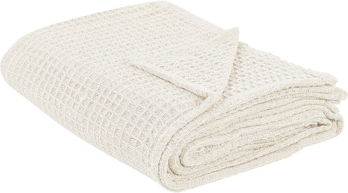 CHAGYL - Bedsprei - Lichtbeige - 200 x 220 cm - Katoen