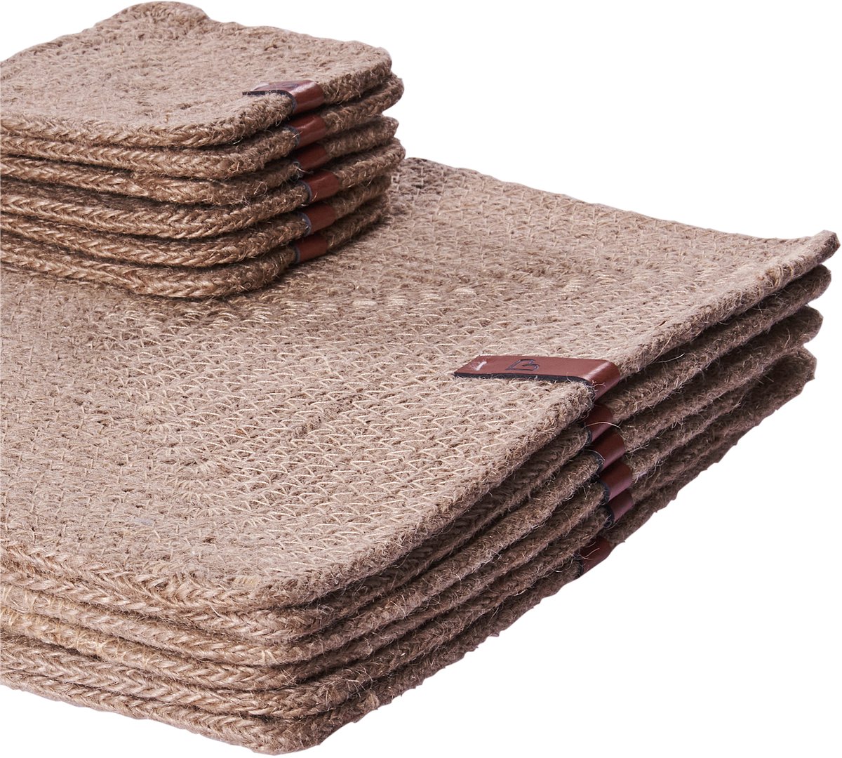 BELIANI SALTBUSH - Set van 12 placemats en onderzetters - Natuurlijk - Jute