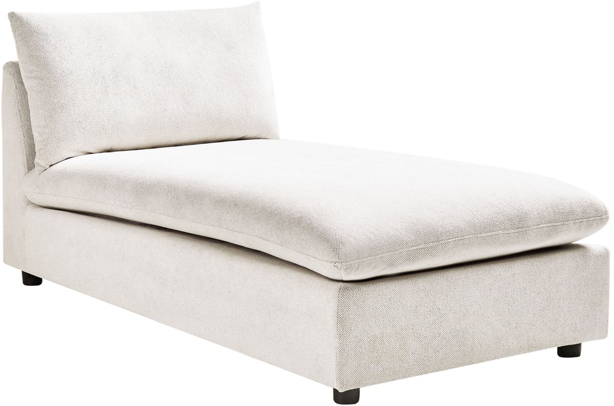 BELIANI VIZILLE - Chaise longue - Gebroken wit - Polyester