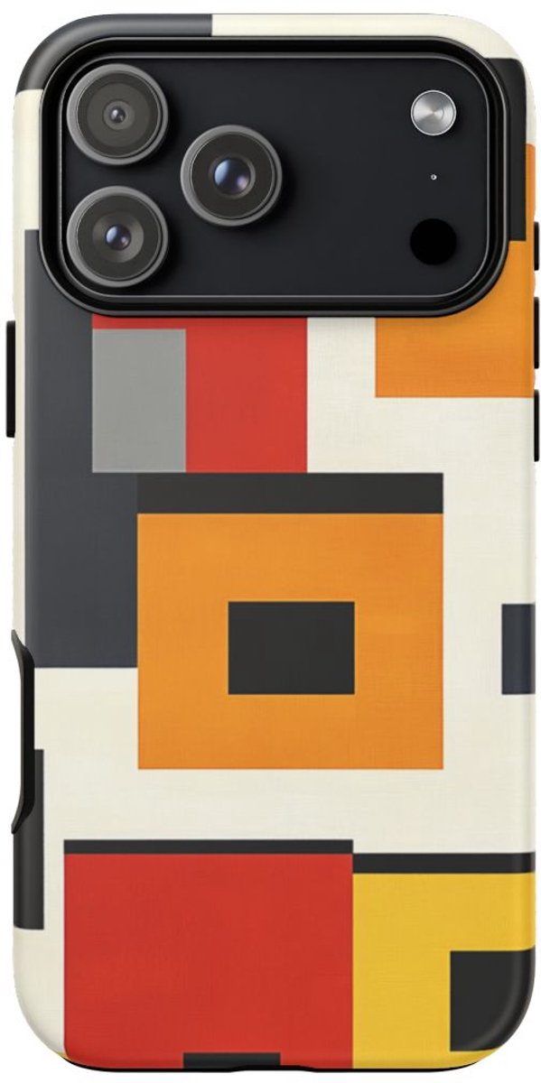 Geometrisch Abstracte Kleurenblokken – Telefoonhoesje Geschikt voor iPhone 17 Pro Max