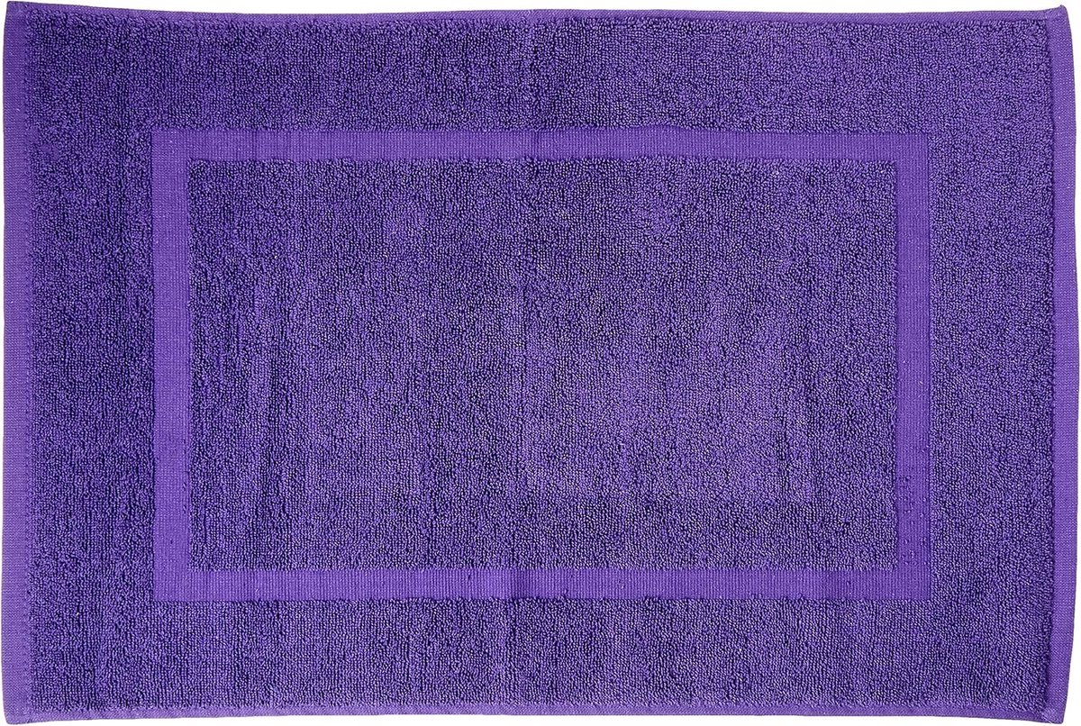 Badstof badmat Zen lila - Douchemat van 100% katoen, 60 x 40 cm