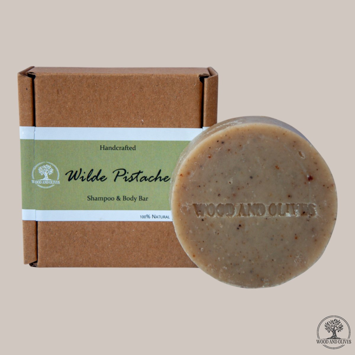 Wood and Olives - Wilde Pistache Shampoo & Body Bar - 100 g