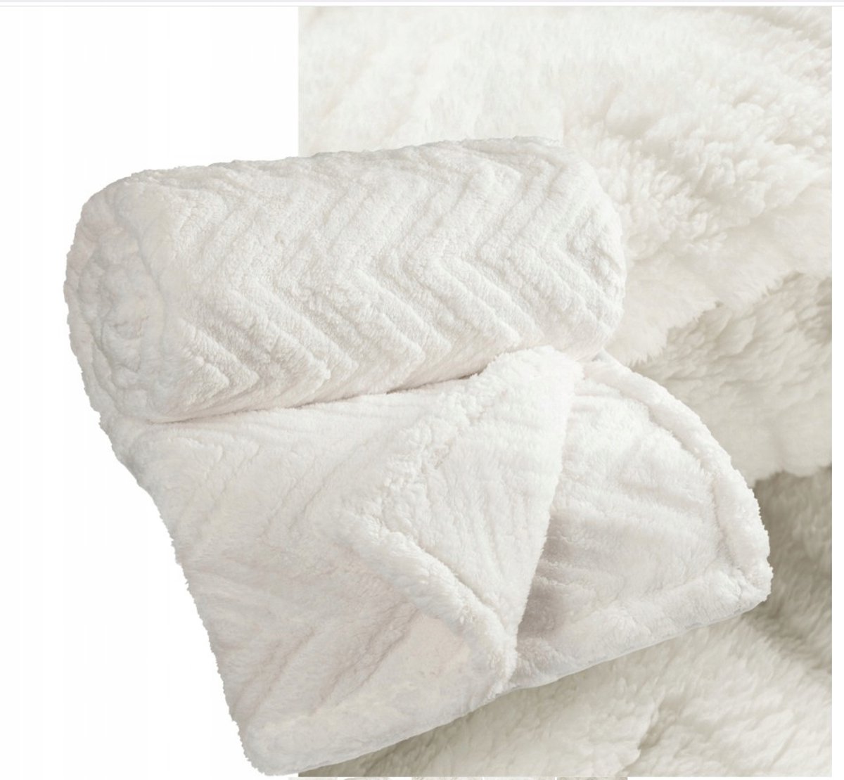 Zachte Pluche Deken 150x200 cm - Crème, Warm & Decoratief