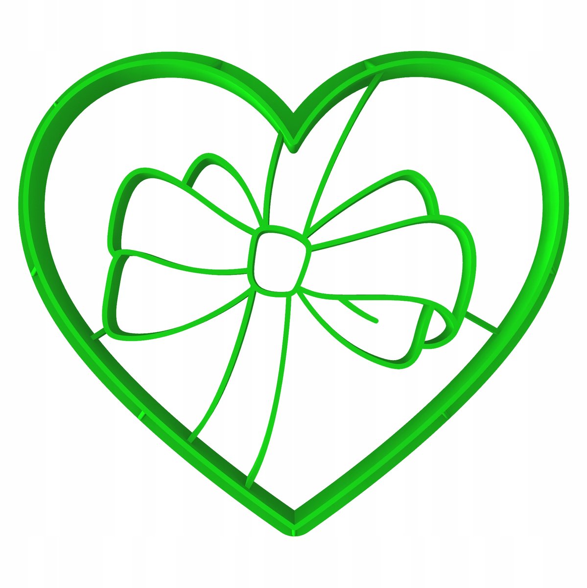 Valentijns Hart Koekjesvorm 8cm - Unieke Bakvorm met Stempel