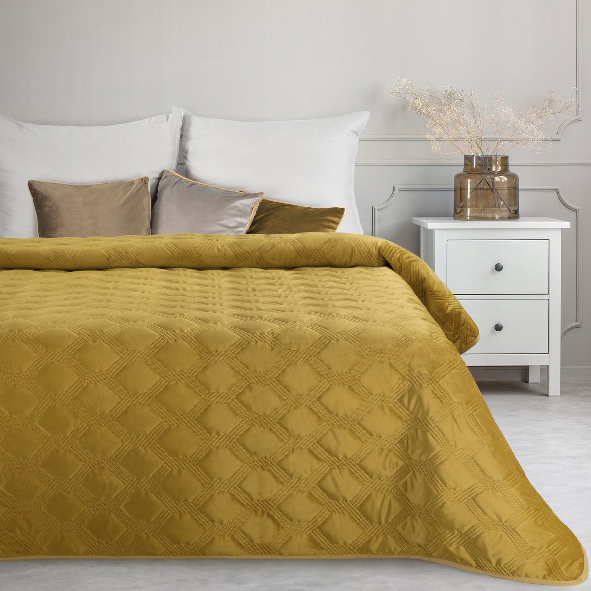 Wattenaarde Pluche Sprei 200x220 cm - Mielkleurig, Modern Design