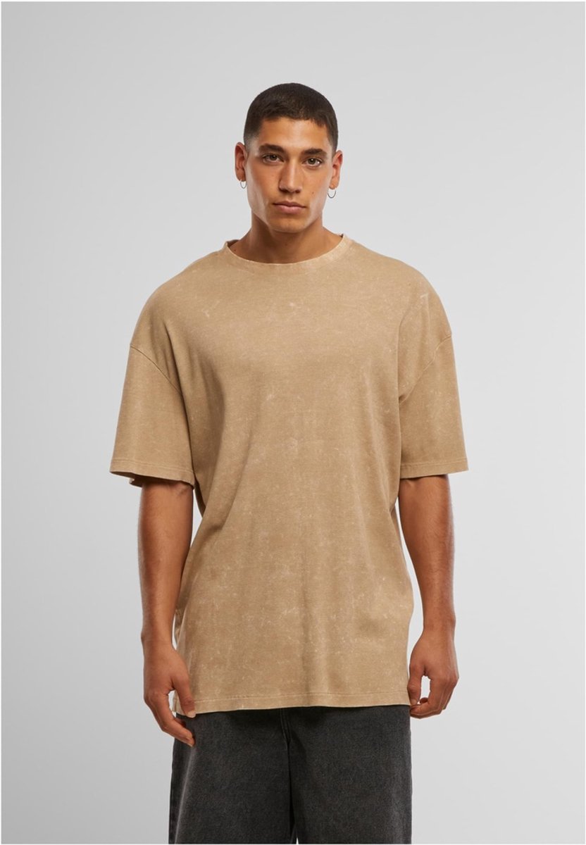 Urban Classics Washed Rib Heren Tshirt M Beige