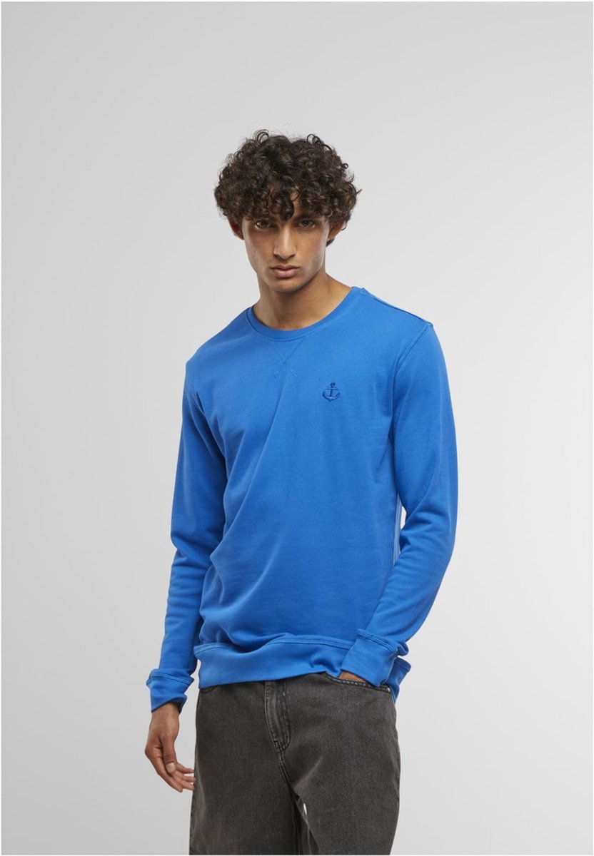 Mister Tee Anchor Sign EMB Light Crewneck sweater/trui S Blauw