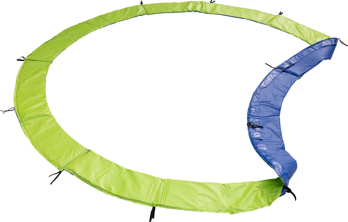 Premium Pack Trampoline 245cm omkeerbaar groen/blauw CANBERRA + net, ladder, hoes en verankeringsset