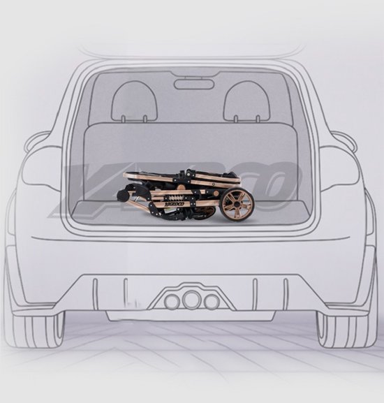 Premium 3-in-1 Kinderwagen - Draagbaar, Opvouwbaar, met Vering - Aluminium Frame - Inclusief Autostoel - Kwalitatieve Buggy voor Pasgeboren Baby - Luxe Multifunctionele Combi Kinderwagen - Grijs/Zwart van Kinderkraft — afbeelding 5