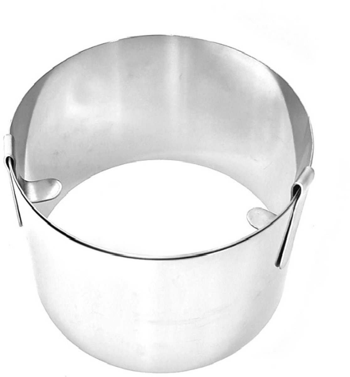 Verstelbare taartring van roestvrij staal - 12 cm hoog, 14-20 cm diameter