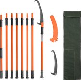 tectake® Telescopische snoeischaar met trekkabel en zaag - Boomzaag met