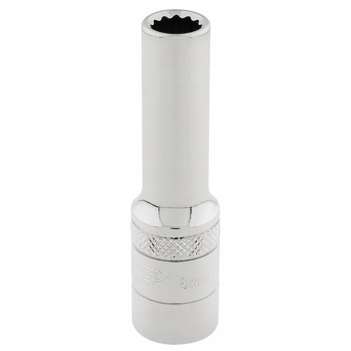 Lange 8 mm 3/8" 12-zijdige dopsleutel, chroom-vanadiumstaal