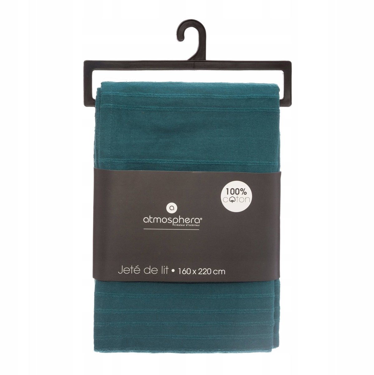 Atmosphera Créateur d'intérieur® Luxe Katoenen Plaid Zeegroen 160x220 cm - Sfeervol Woonkamer Decor
