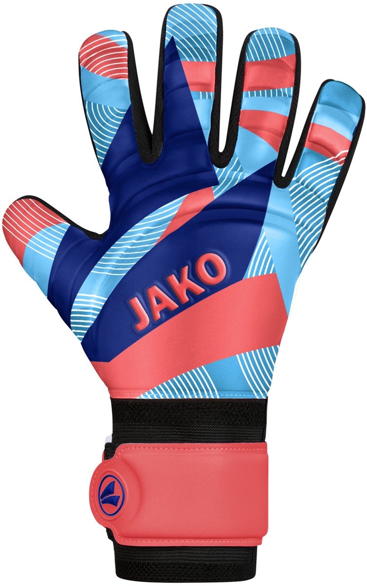 Jako River Basic Junior Rc Keepershandschoenen Kinderen - Koraal / Hemelsblauw / Navy | Maat: 7