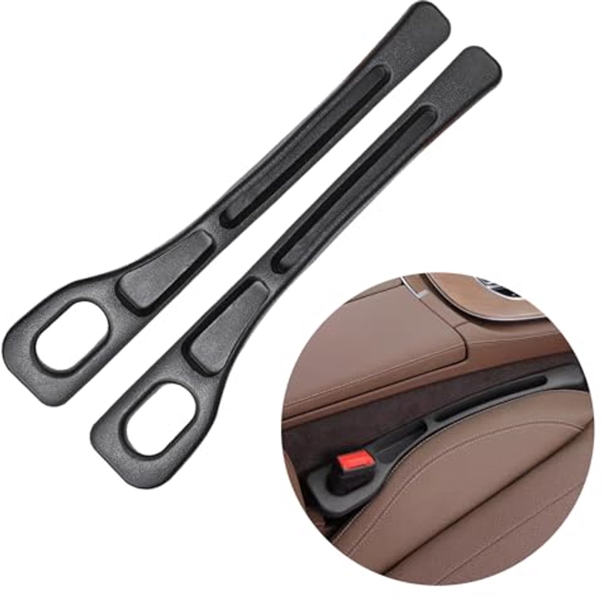 Image of 2 stuks openingen voor autostoelen - voorkomt dat voorwerpen eruit vallen, geschikt voor diverse voertuigen