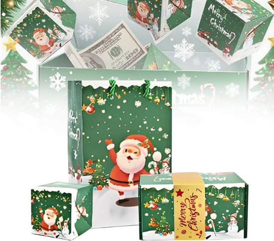 10-pack Exploderende Verrassingsdozen - Opvouwbare Springende Enveloppen - Met Cadeauconfetti - Feestelijk Multifunctioneel - Groen