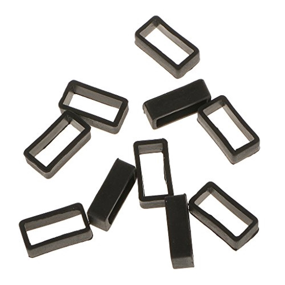 Rubberen horlogeband lus gesp houder voor 18 mm smalle horlogebandjes - 10 stuks