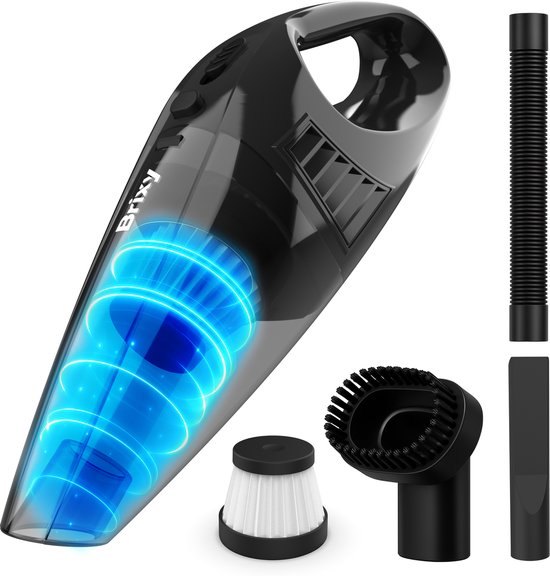 Brixy Kruimeldief Snoerloos - Handstofzuiger - Incl. Opzetstukken - Kruimelzuiger - Grijs