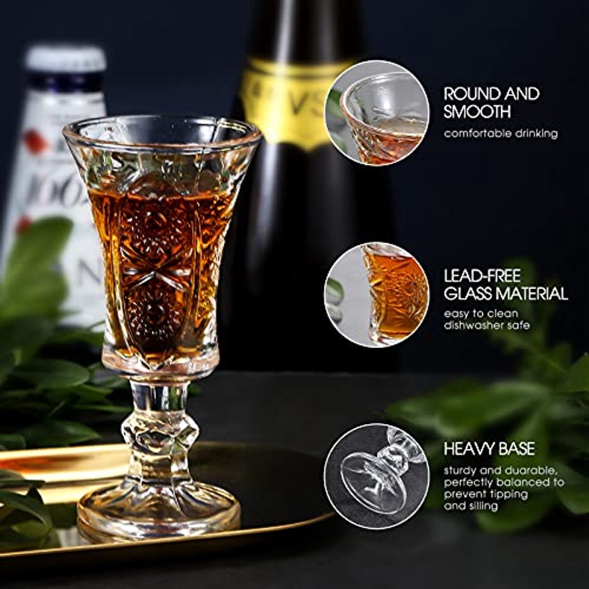 Portglazen set voor Sherry en Limoncello - 1.3 oz (6 stuks)