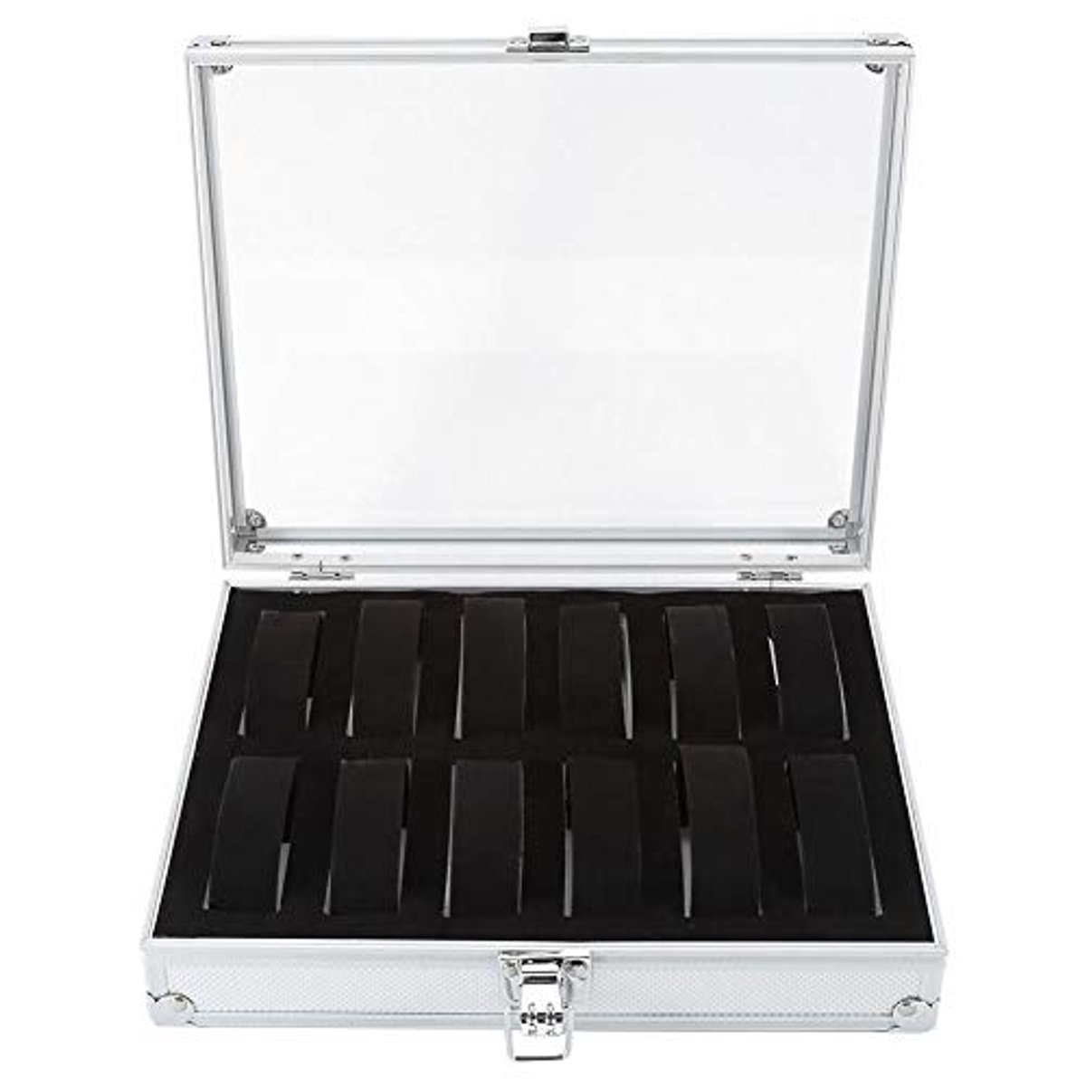 Horlogedoos met 6 of 12 vakjes - Elegant Aluminium Sieraden Organizer