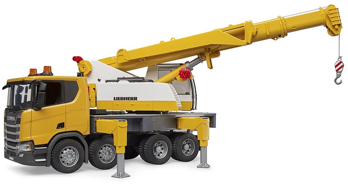 Bruder 3571 Vrachtwagen Scania 560R Liebherr kraan met truck — afbeelding 5