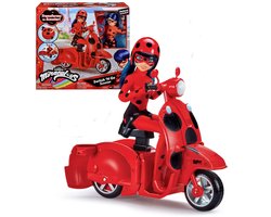 Miraculous: Les Contes de Ladybug et Cat Noir - Porte- Charm Ladybug avec Scooter 26 cm Poupée