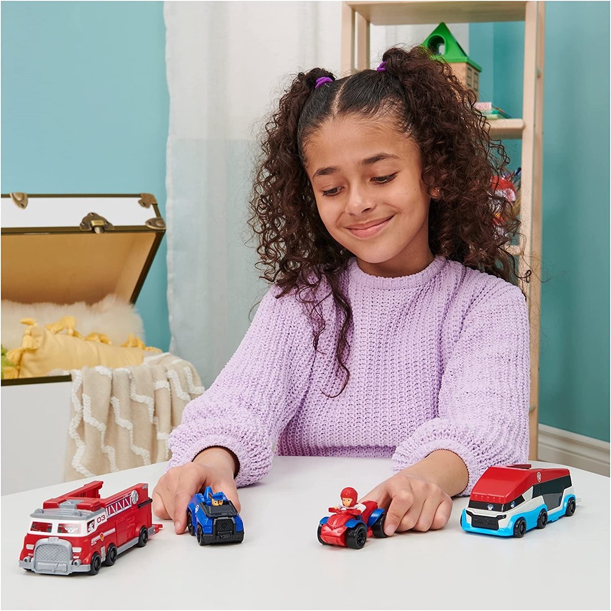 PAW Patrol True Metal Brandweerauto - Gegoten teamvoertuig met Chase-speelgoedvoertuig - schaal 1:55 — afbeelding 3