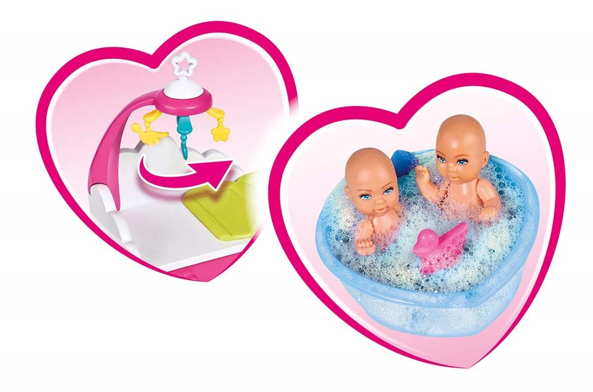Simba - Steffi Love - Welcome Twins - Zwangere pop - Commode - Badkuip - 29cm - Pop — afbeelding 6