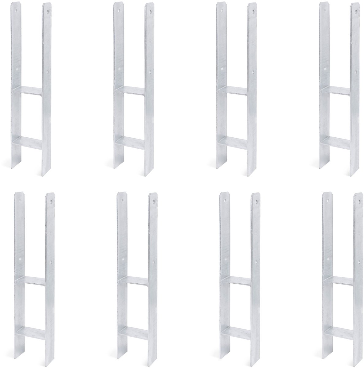 Alberts 8 x H-paaldrager, 111x600 mm, materiaaldikte 5 mm, diepte 60 mm, thermisch verzinkt