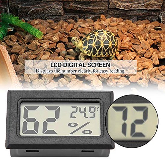 Smile digitale Thermometer / Hygrometer (zwart) inclusief batterijen Smile digitale Thermometer / Hygrometer (zwart) inclusief batterijen
