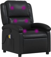vidaXL - Massagestoel - verstelbaar - kunstleer - zwart