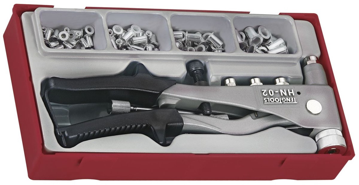 TengTools TTNR81 81pc nut rivet set, blindnietset, poptang HN-02 complete set