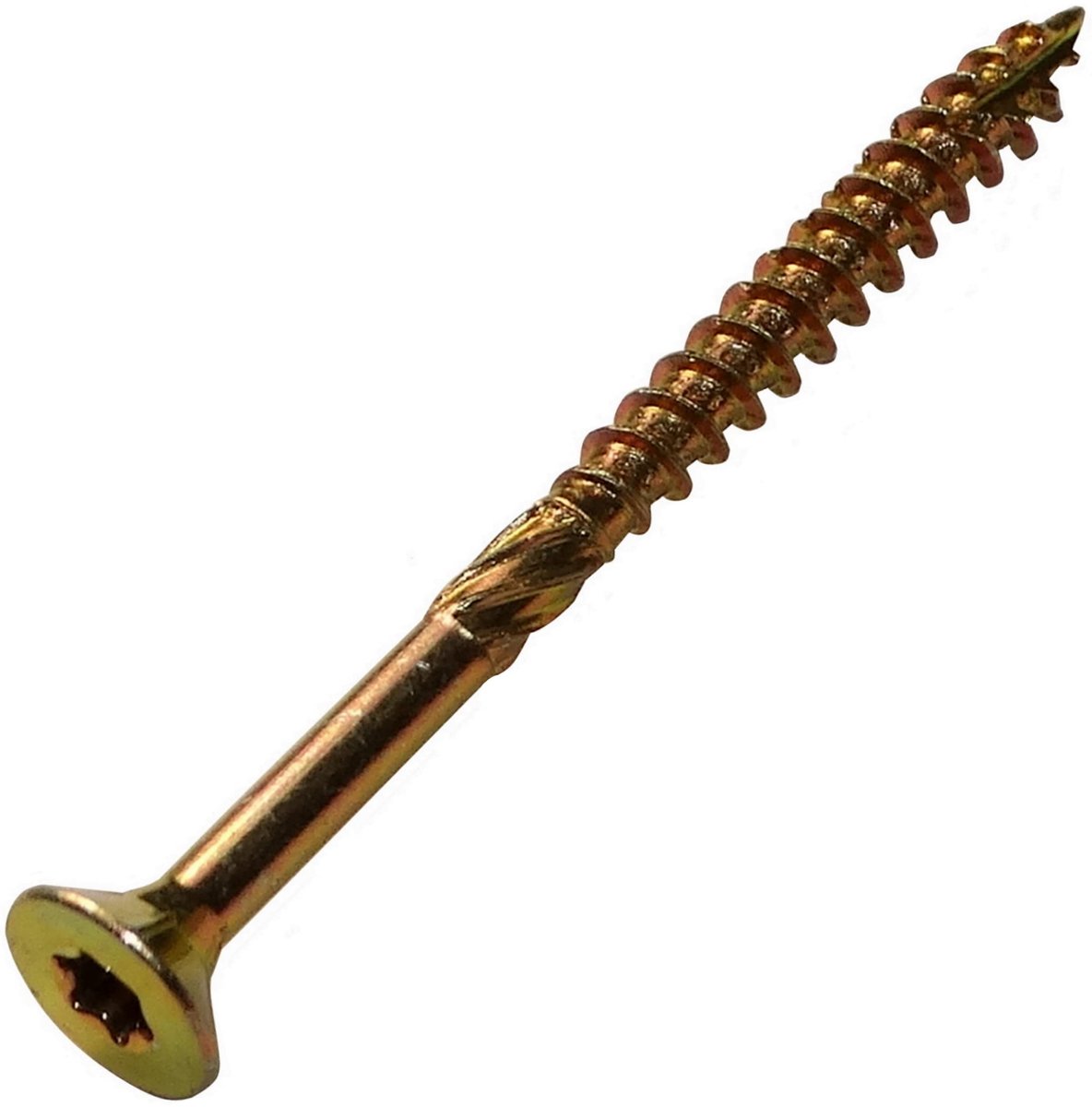 100 Houtschroeven C44457 - Ã˜3,5x45mm - Verzinkt Messing - T15 Sterkop
