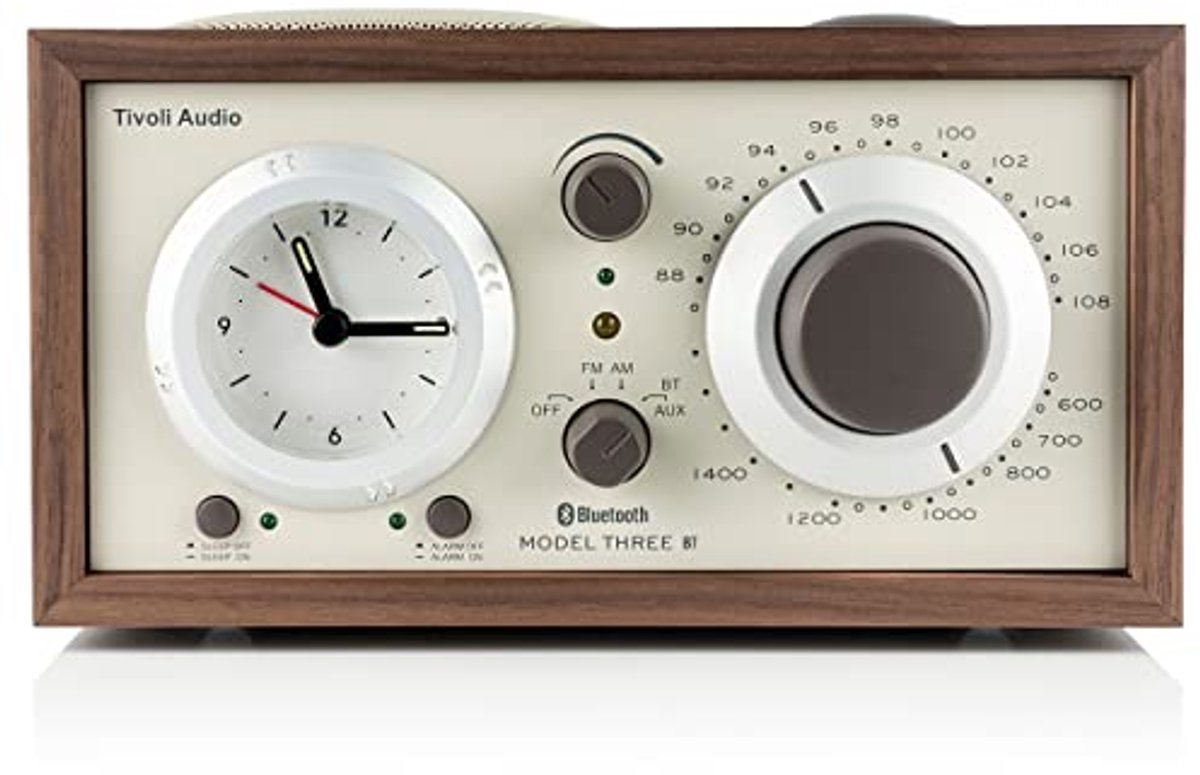 Bluetooth FM/MW Alarm Clock Radio met Analog Horloge
